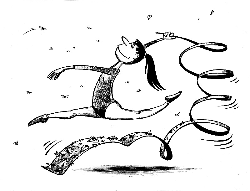 2 Художниця з стрічкою липучкою