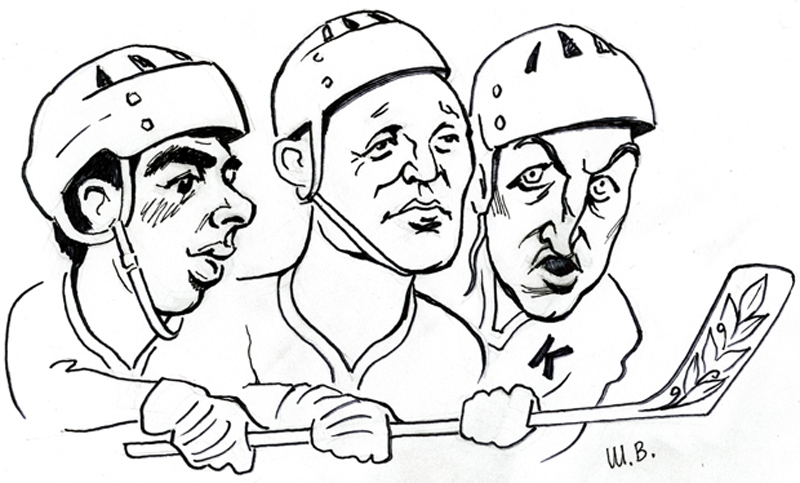 Шарж на прославленную армейскую тройку